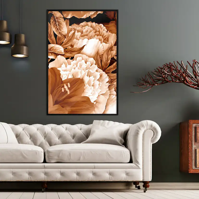 Poster Artgeist Affisch Lilies and Peonies