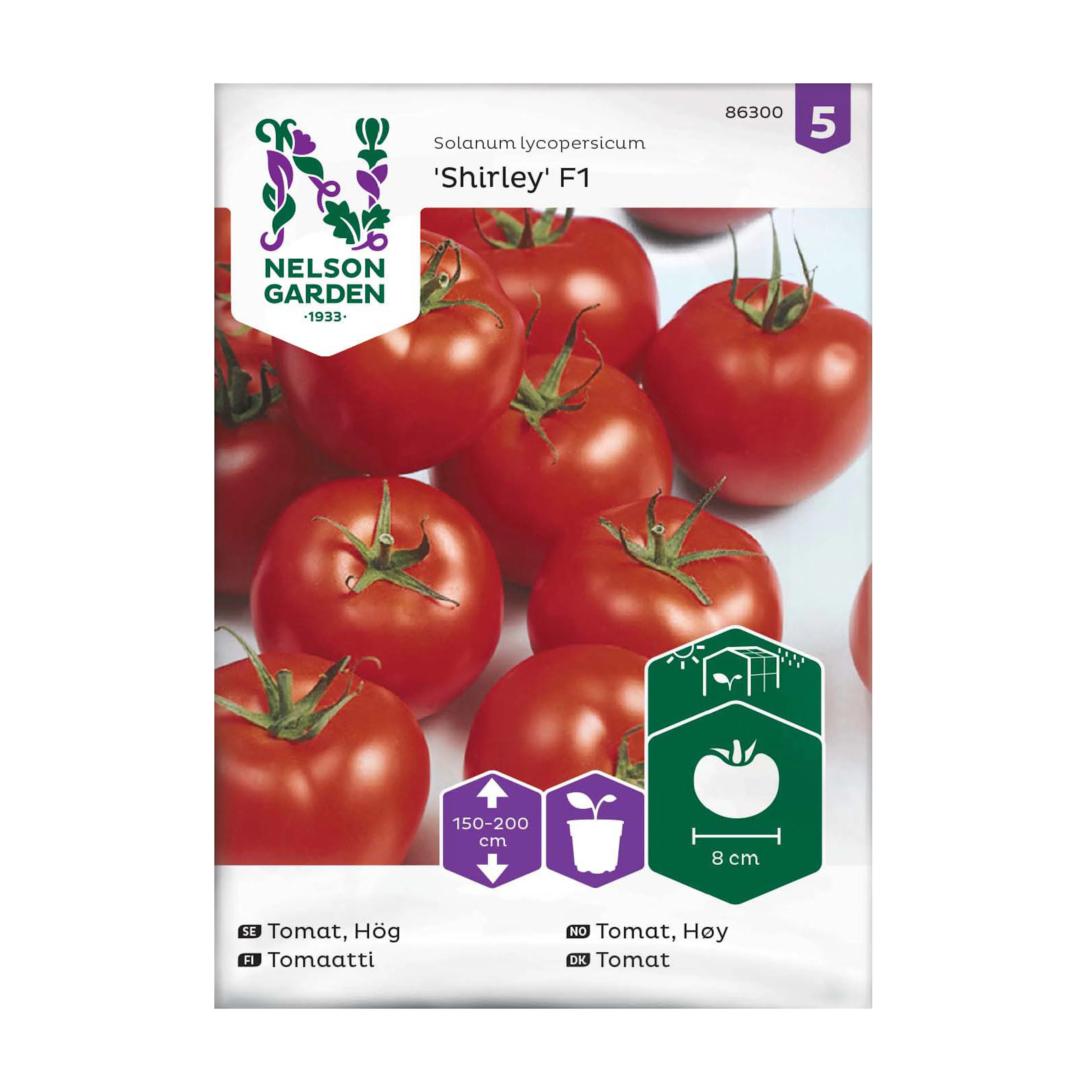 Frö Tomat Nelson Garden Shirley F1 Hög