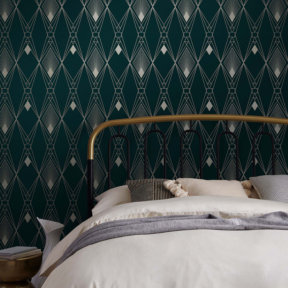 Tapet NEXT Deco Geometric Teal
