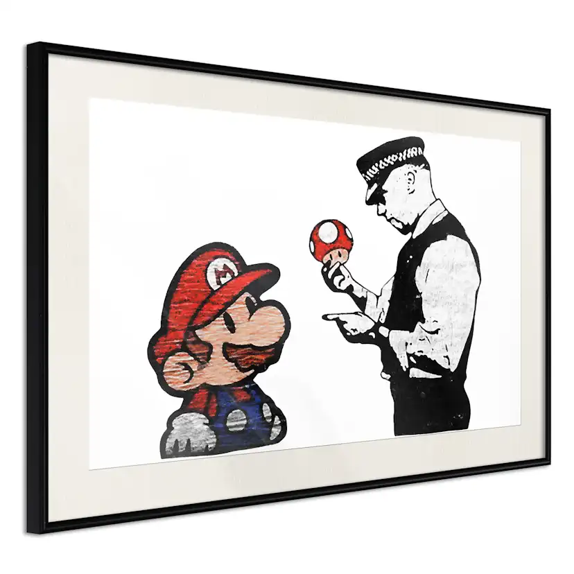 Poster Artgeist Affisch Banksy Mushroom Picker