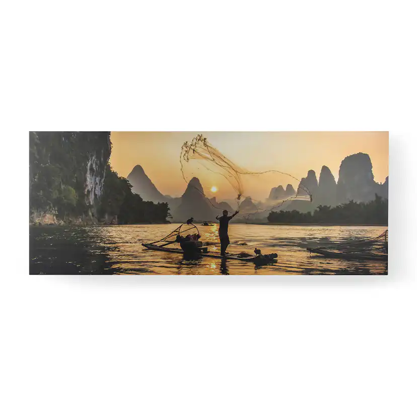 Tavla Art for the Home Asian Fisherman 40x100