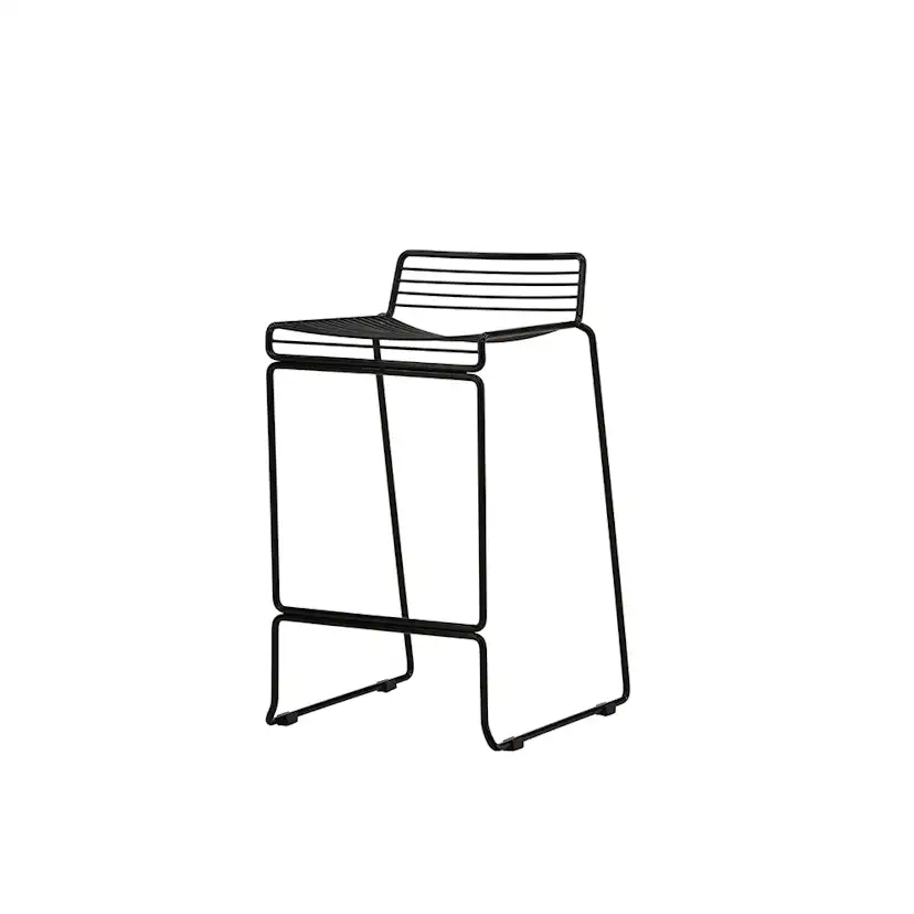 Dothan Bar Chair - Black / Black Steel Svart