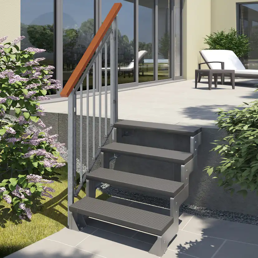 Trädgårdstrappa Dolle Gardentop Trimax med Nordic Räcke