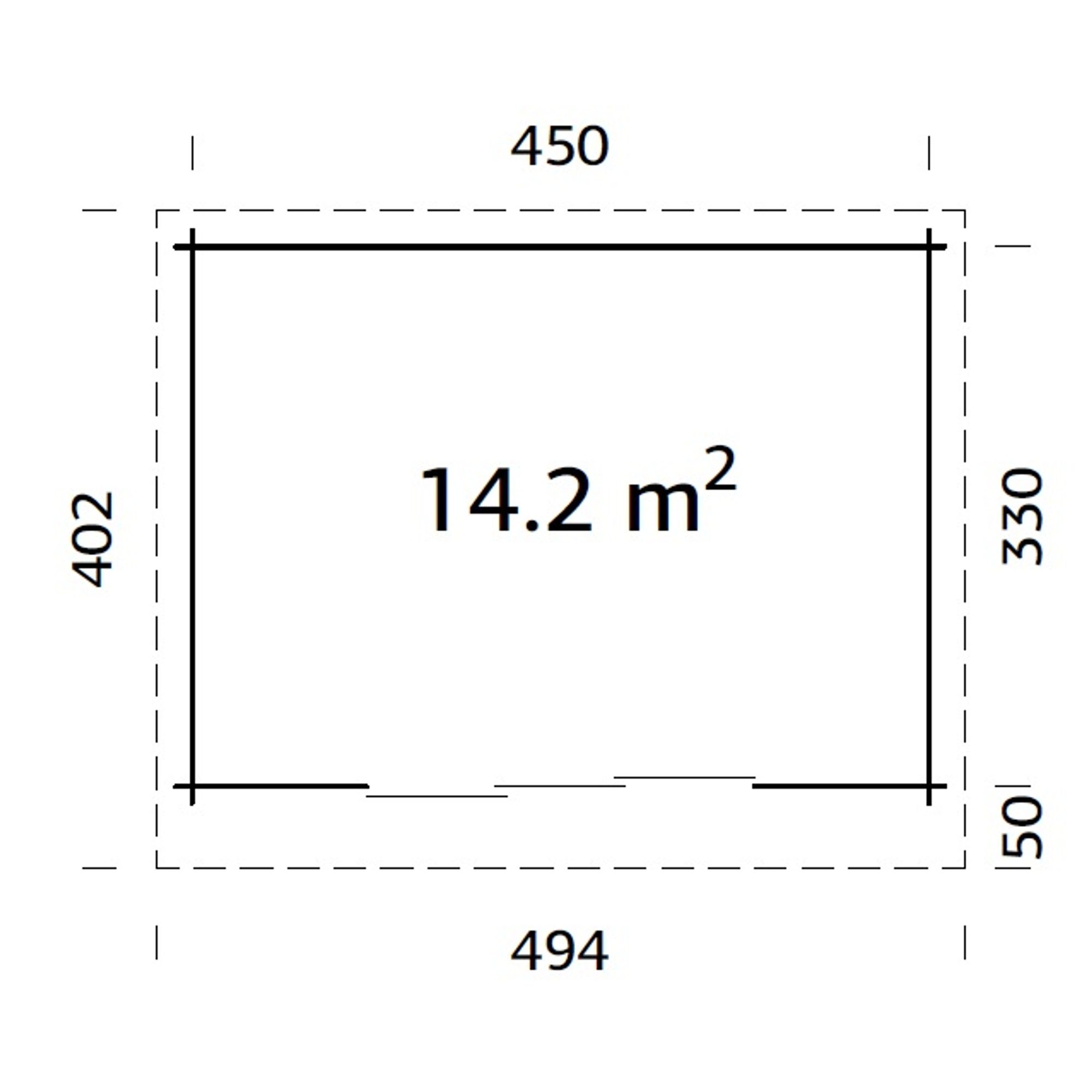 Stuga Palmako Lea 14,9 m2 (inv. 14,2 m2)