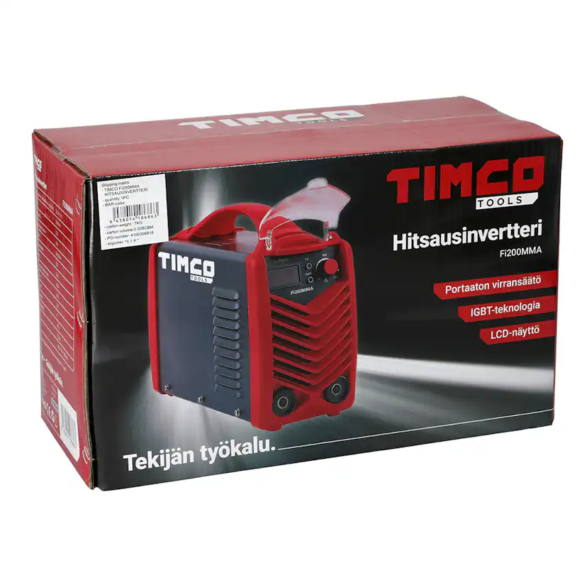 Svetsmaskin Timco Fi200MMA Portabel Inverterare