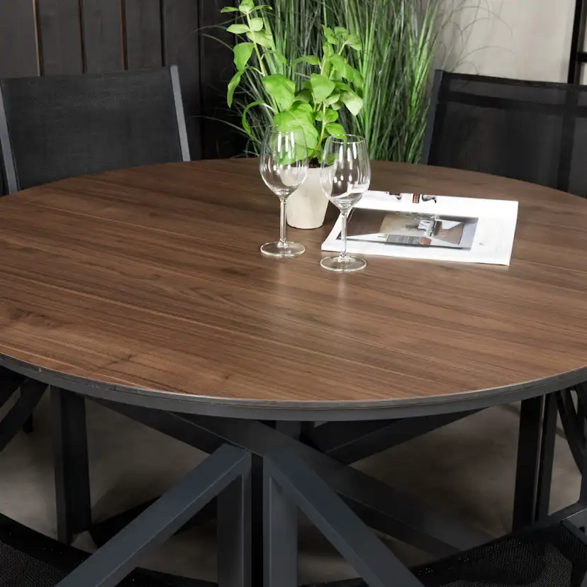 Matgrupp Venture Home Lea Ø 120 med 6 Copacabana Matstolar