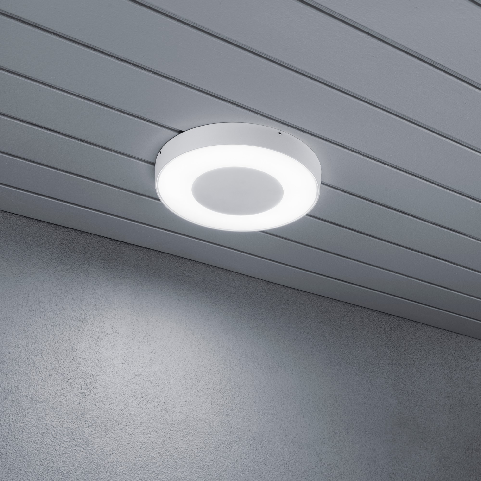 Vägglykta Gnosjö Konstsmide Carrara Rund LED med Fjärrkontroll