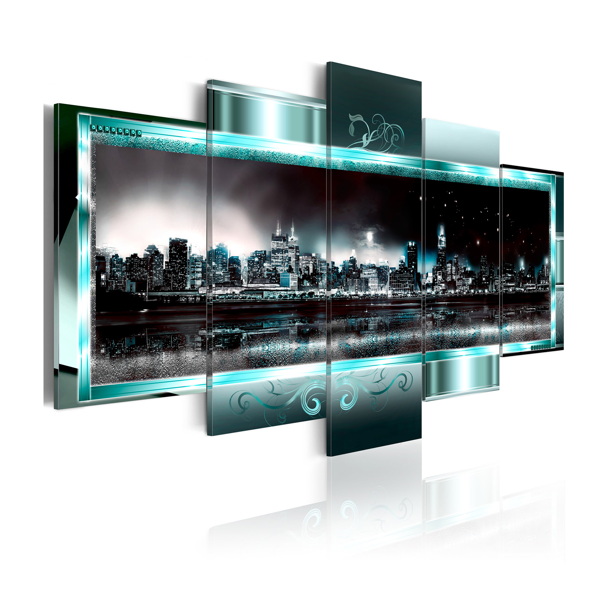 Tavla Arkiio  Turquoise New York Starry Night