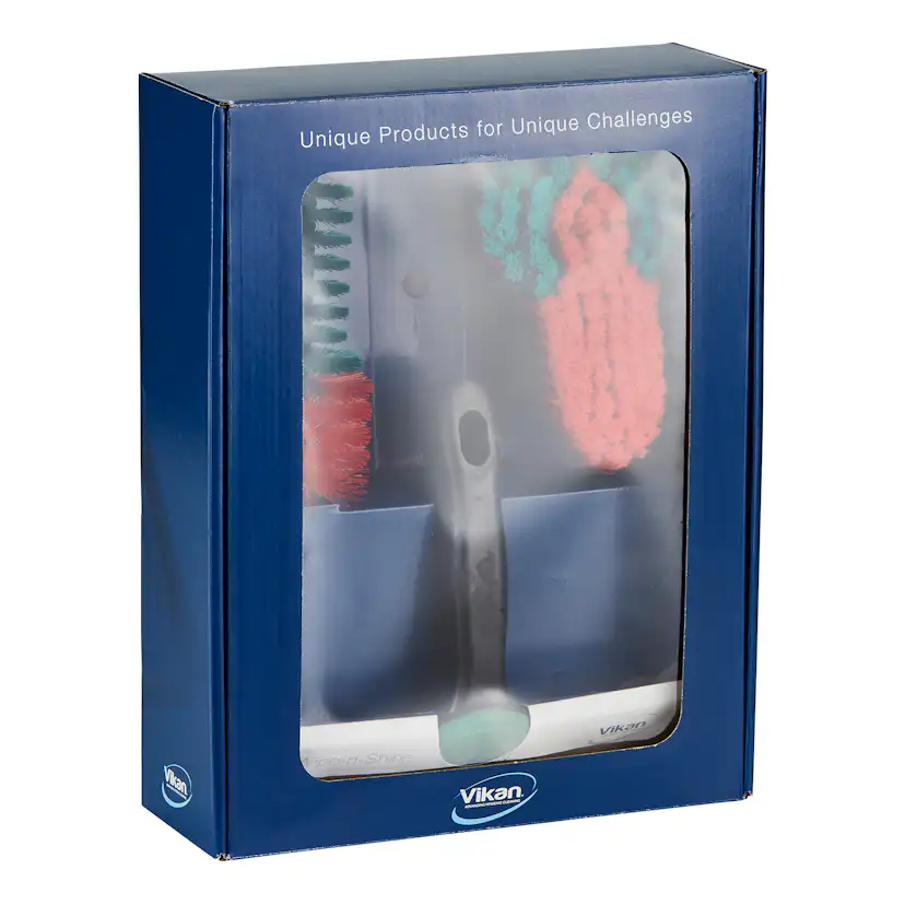 Rengöringskit Vikan Kampanjbox 2 Borstar & 1 Wipe-N-Shine 250 mm