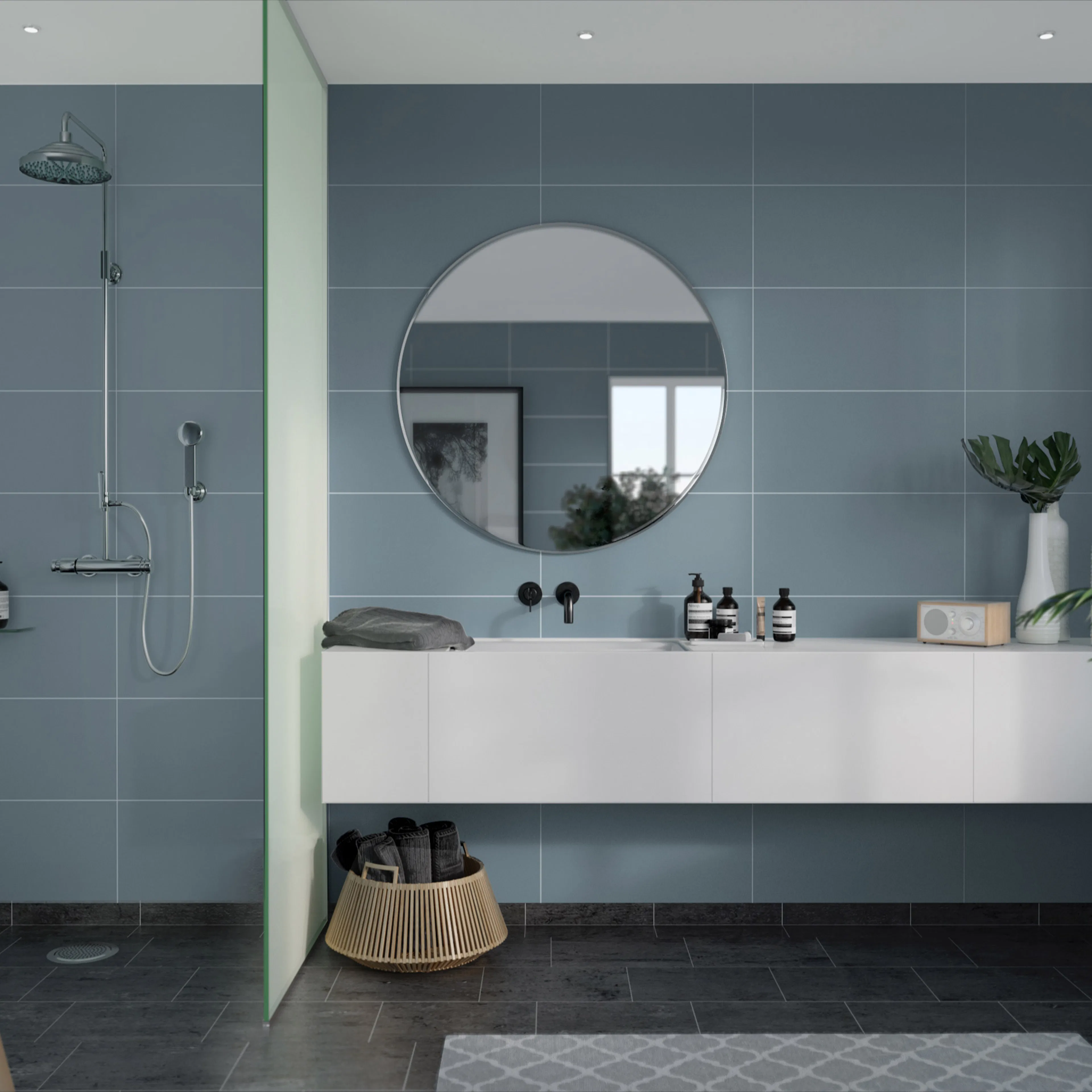 Våtrumsskiva Fibo Dusty Blue 6274-M6030 EM
