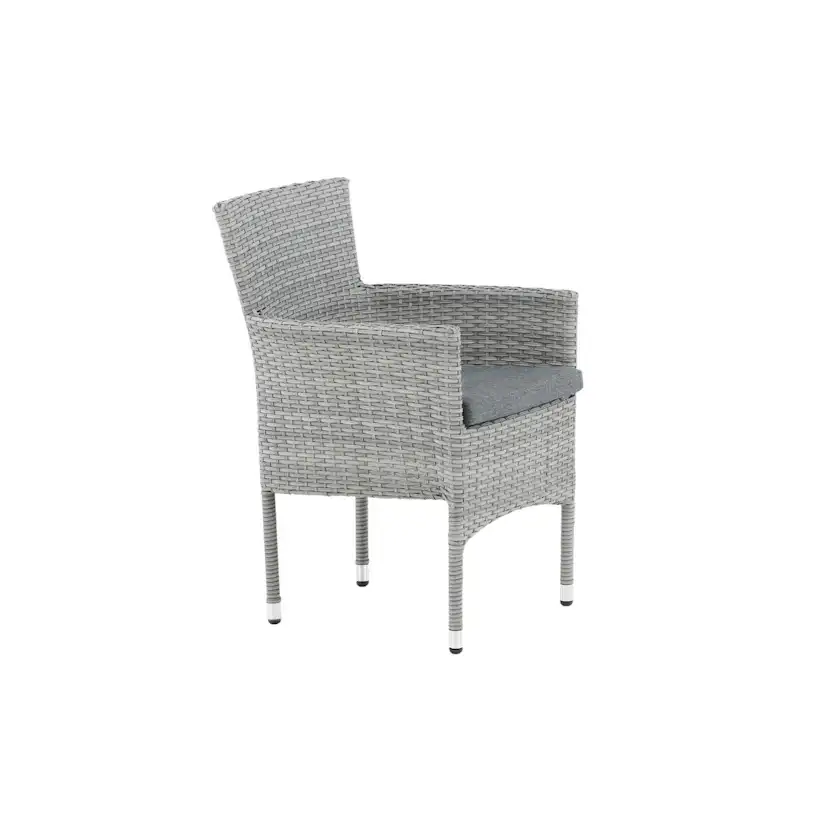 Malina Diningchair 2-pack Alumnium - Grey / Wicker Grå