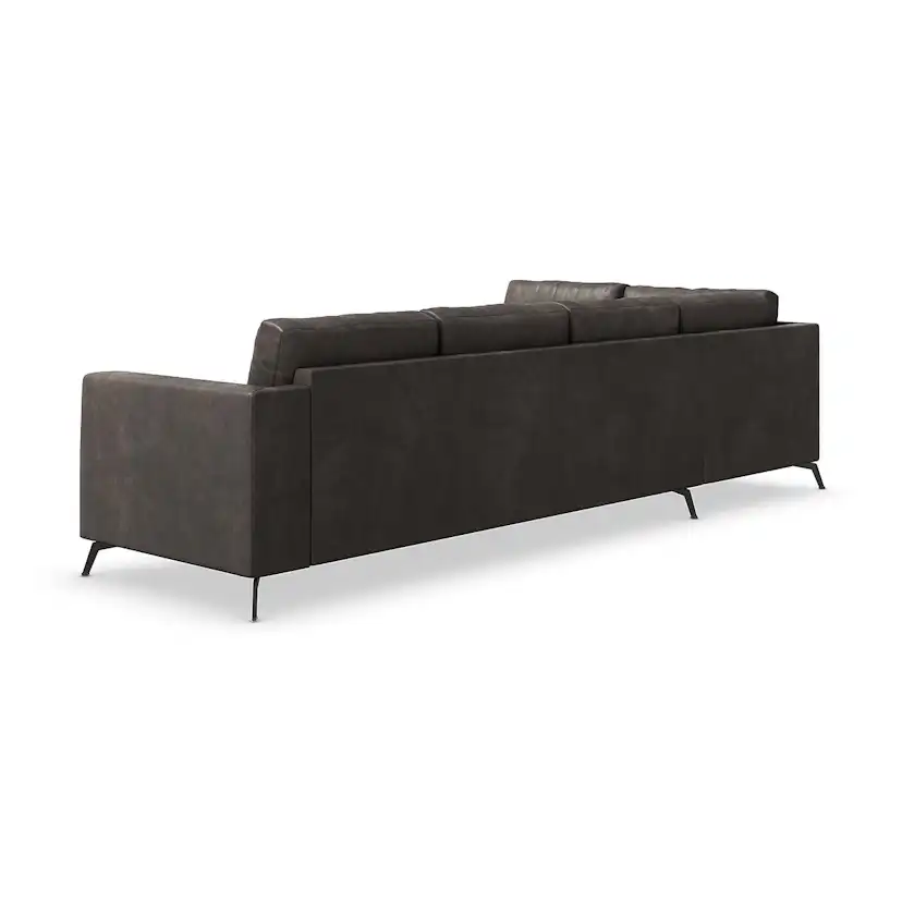 Ocean Lyx 4-sits Soffa med Schäslong Vänster Svart