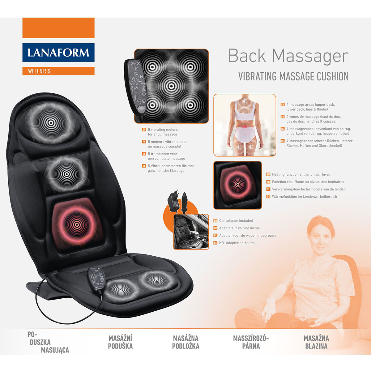 Massagedyna Lanaform Back Massager