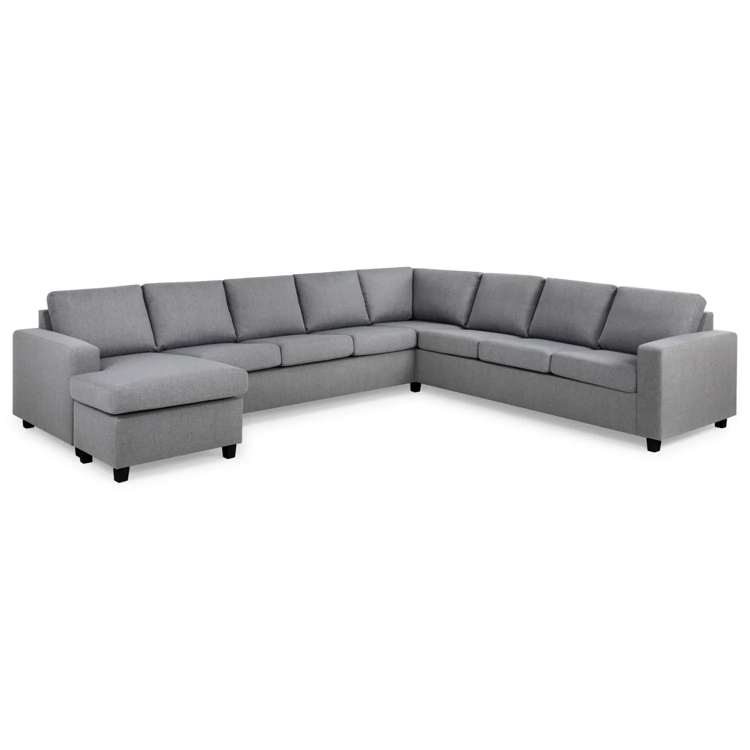 Hörnsoffa Scandinavian Choice Crazy med Divan 4+3 Vändbar Svarta Ben