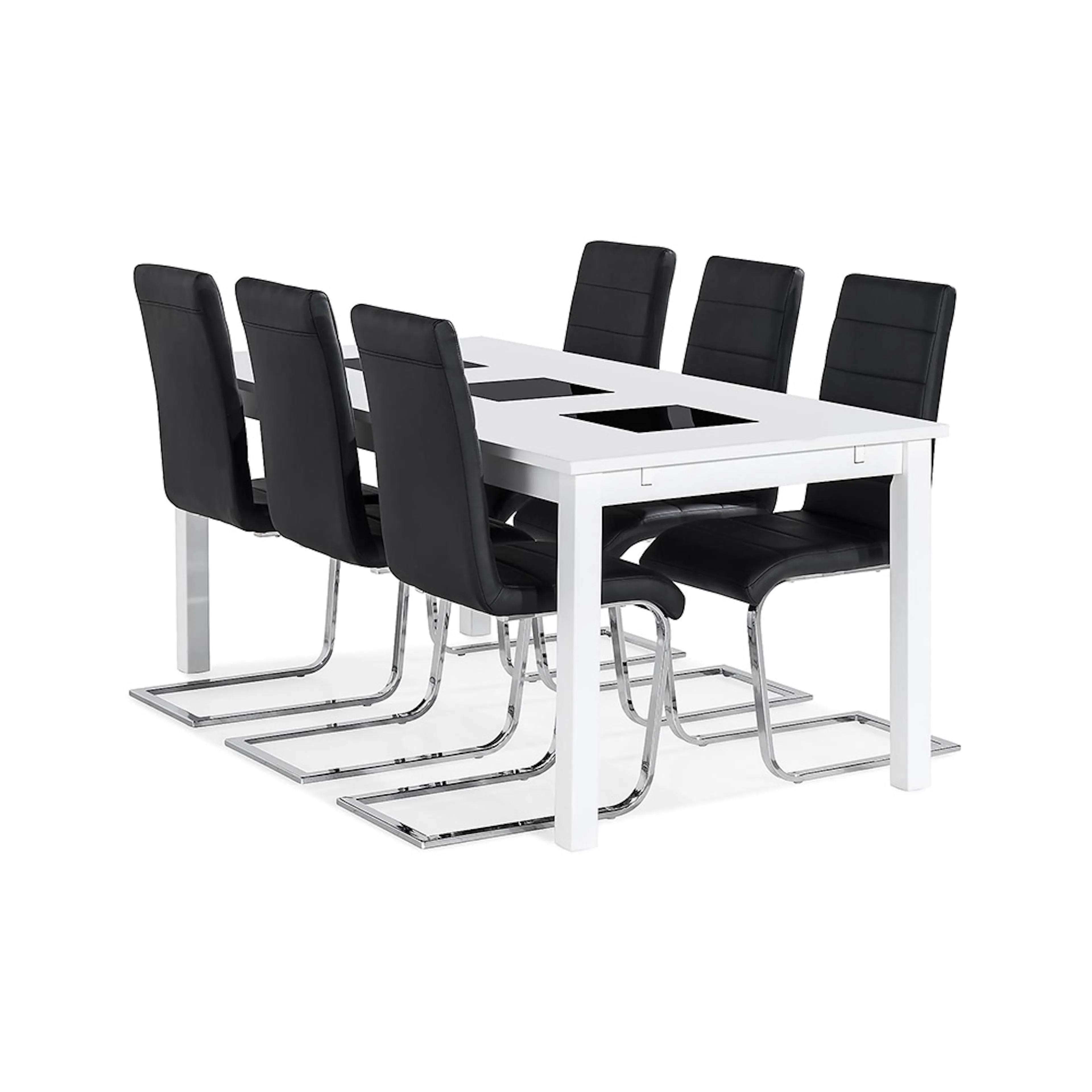 Matgrupp In Living Jasmin med 6 Cibus Stol In Livingar