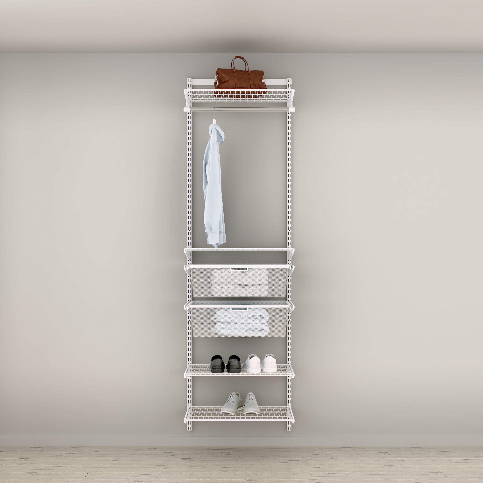 Garderobslösning Elfa Ready Solution Classic 2 Vit B: 607 mm