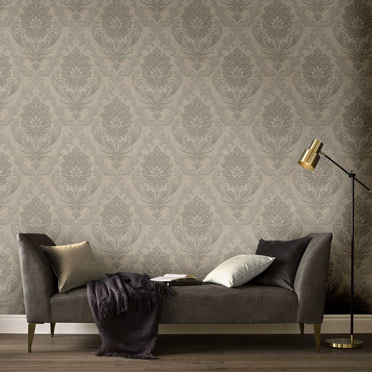 Tapet Boutique Metallic Effekt Damask 104776