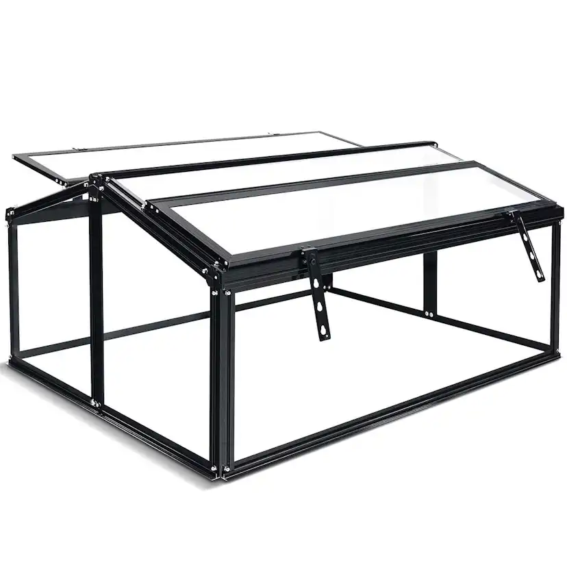 Växthus Metalcraft 1,13 kvm Svart Rektangulär