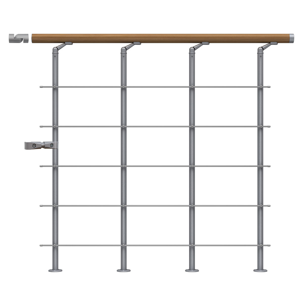 Skyddsräcke STYLE6 ek lackerad start pearl grey Grå