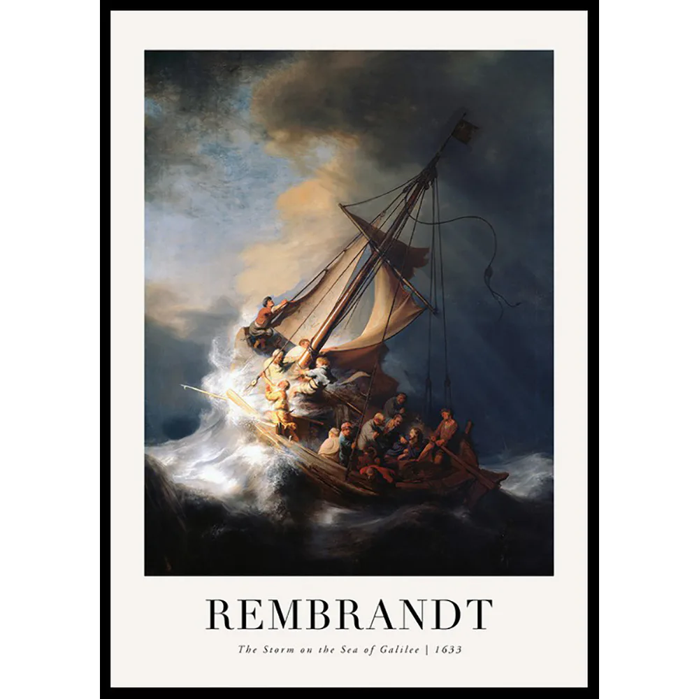 Poster Gallerix The Storm On The Sea Of Galilee By Rembrandt