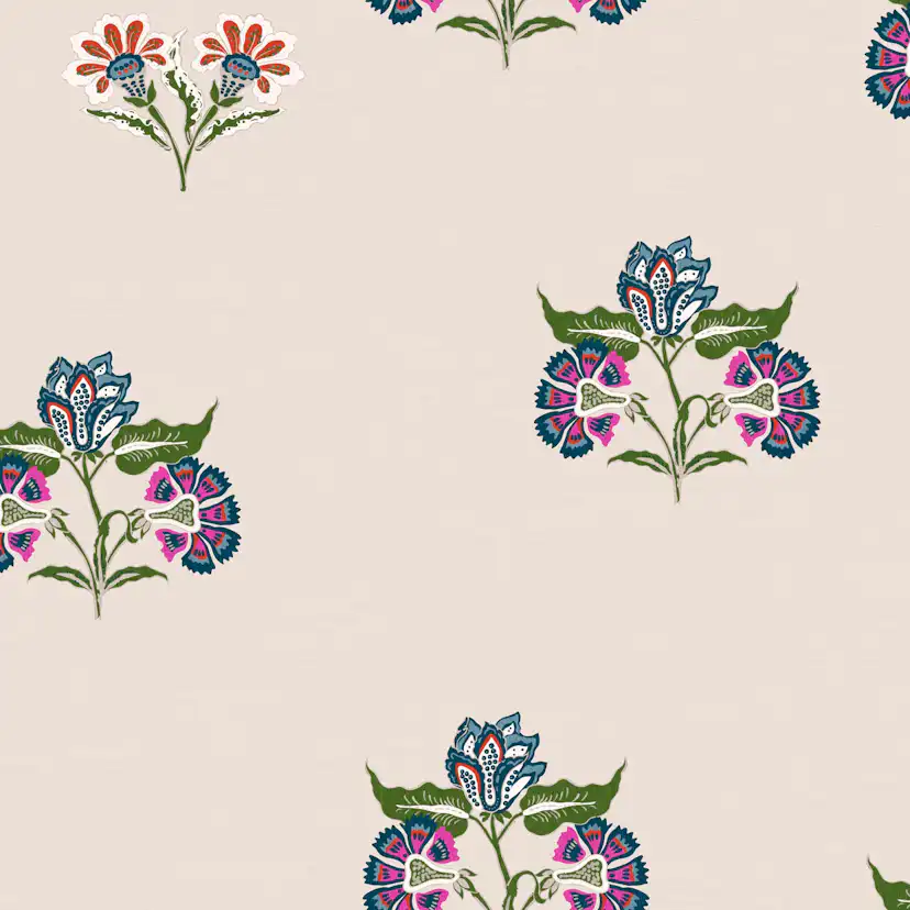 Tapet Joules Indienne Block Print Dawn Grey