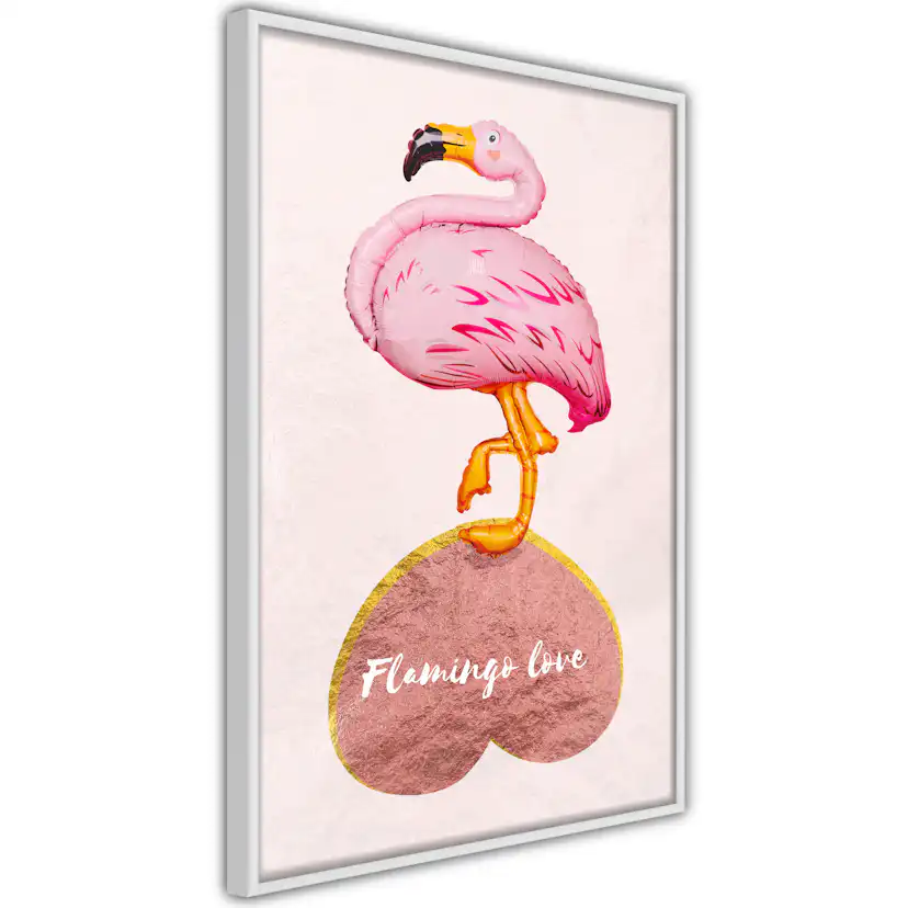 Poster Artgeist Affisch Flamingo in Love