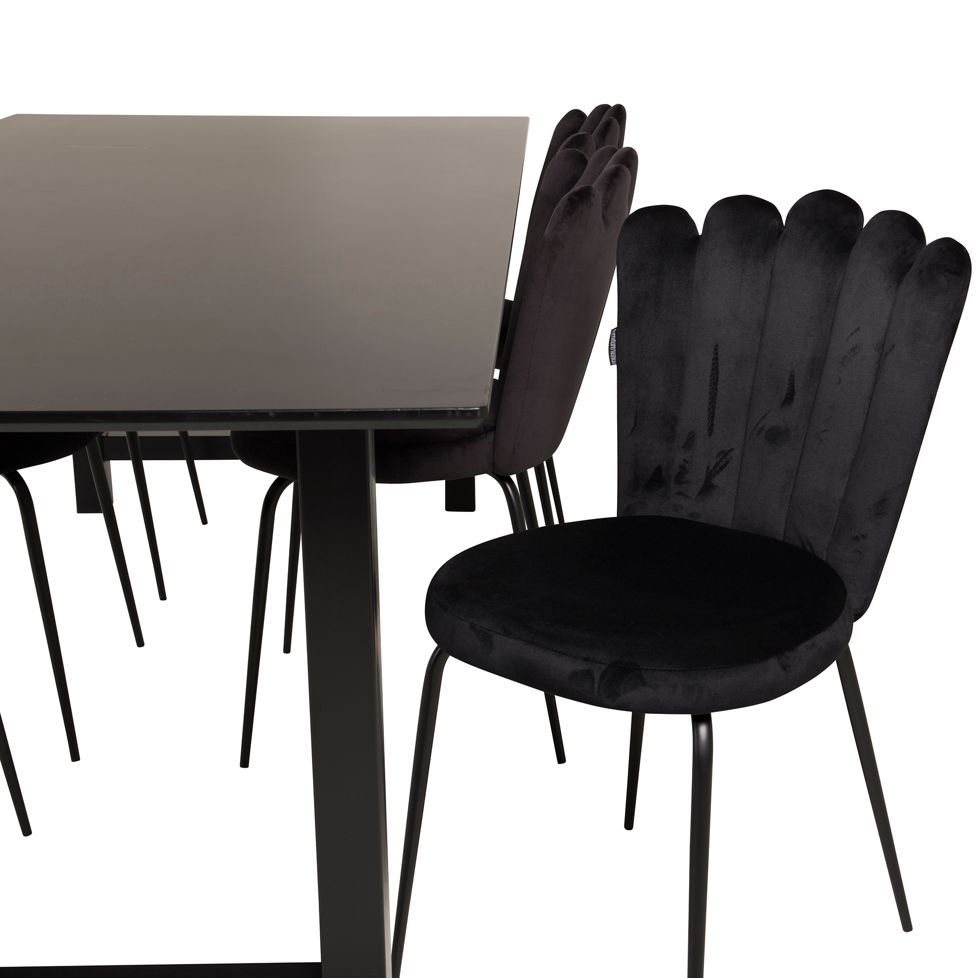 Count Matbord - Svart - 220*100*H75+Limhamn Light - Chair - Svart