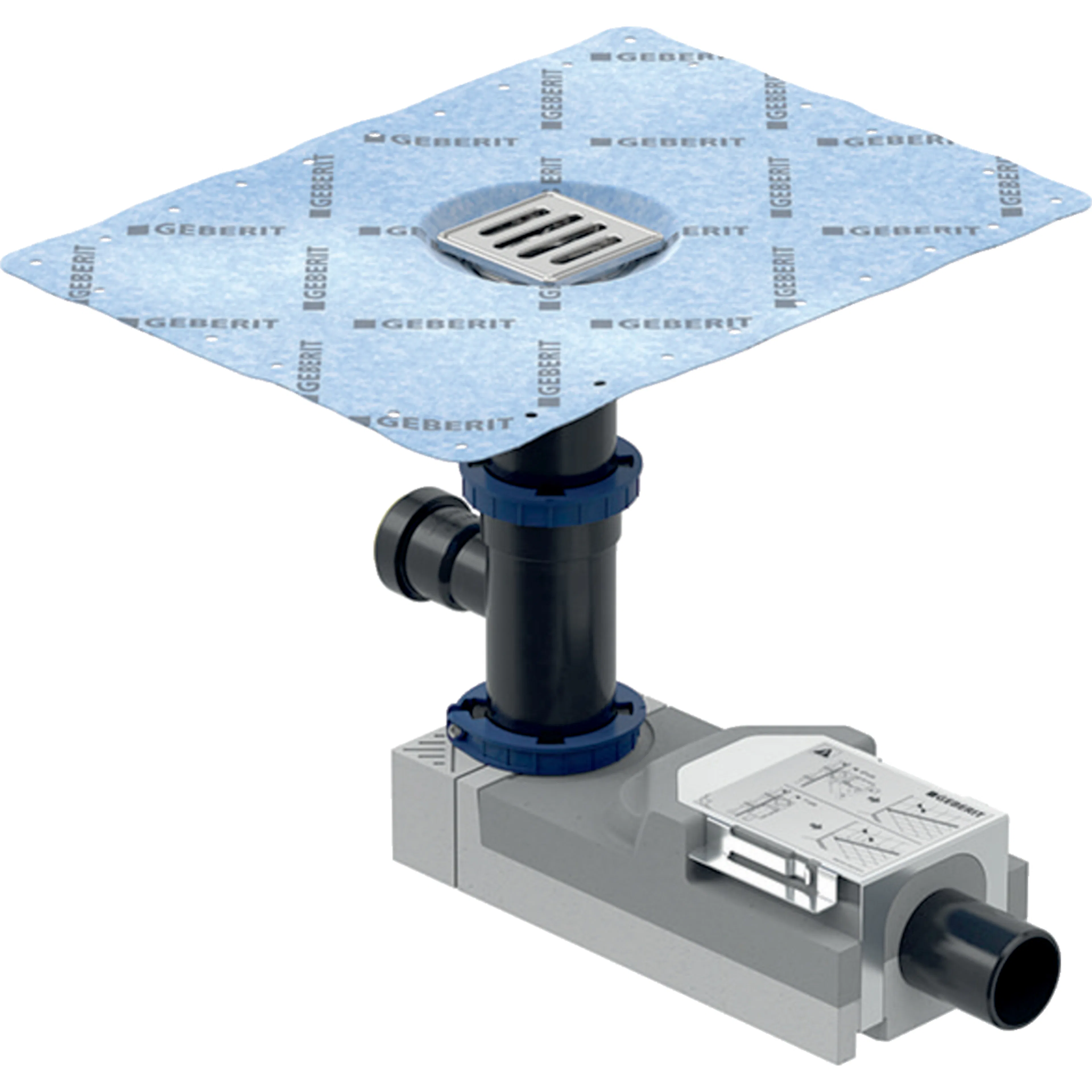Golvbrunn Geberit med Extra Inlopp