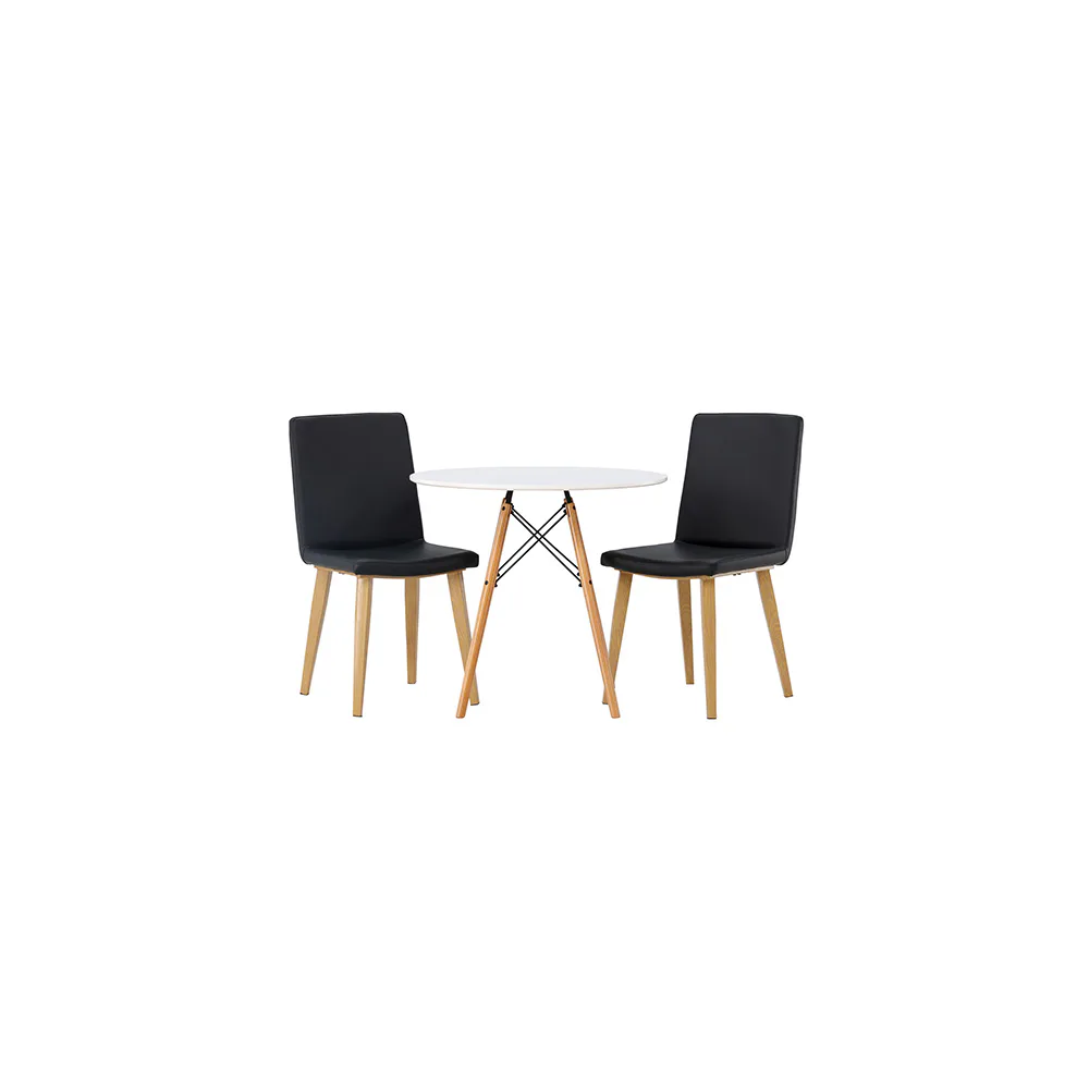Matgrupp Venture Home Danburi Ø60 cm med 2 st Today stolar