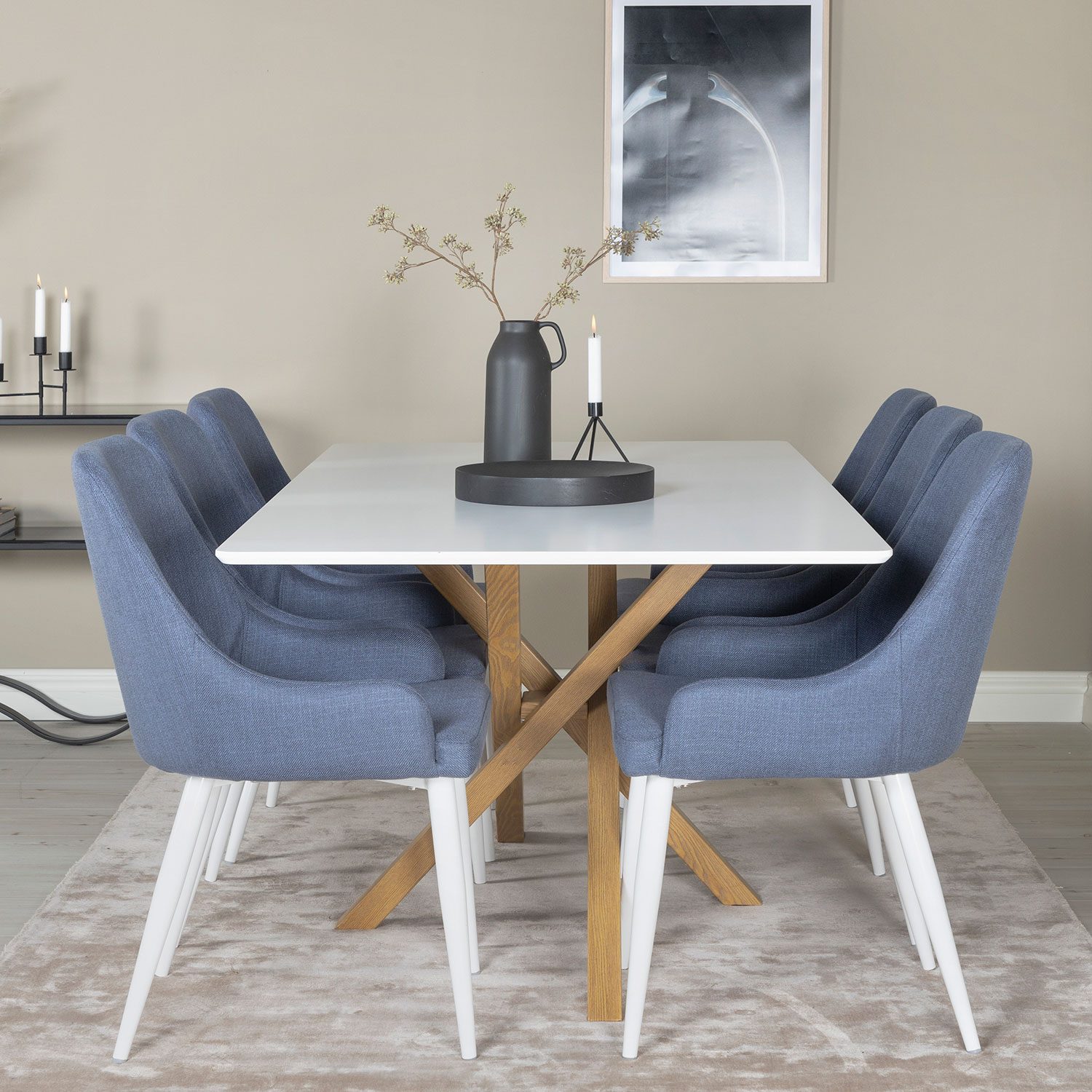 Matgrupp Venture Home Piazza med 6 Plaza stolar