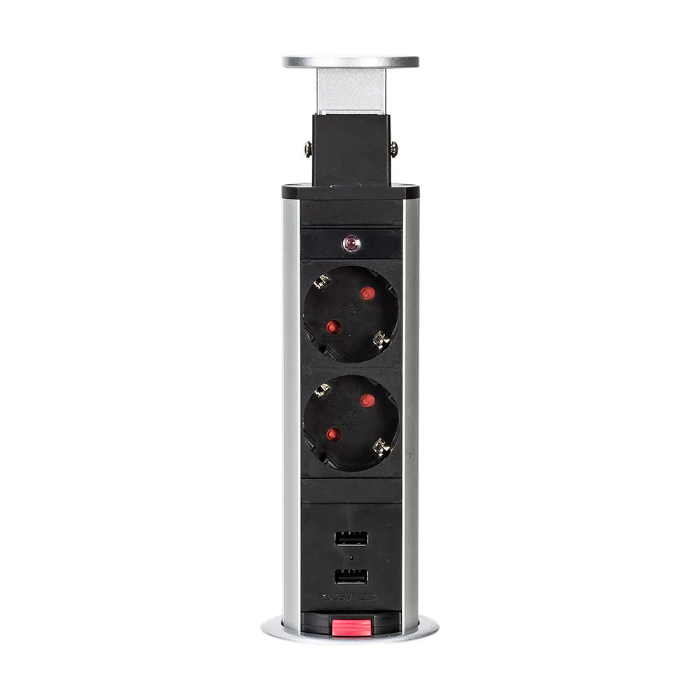 Pop-Up Power Beslag Design 2+2 USB