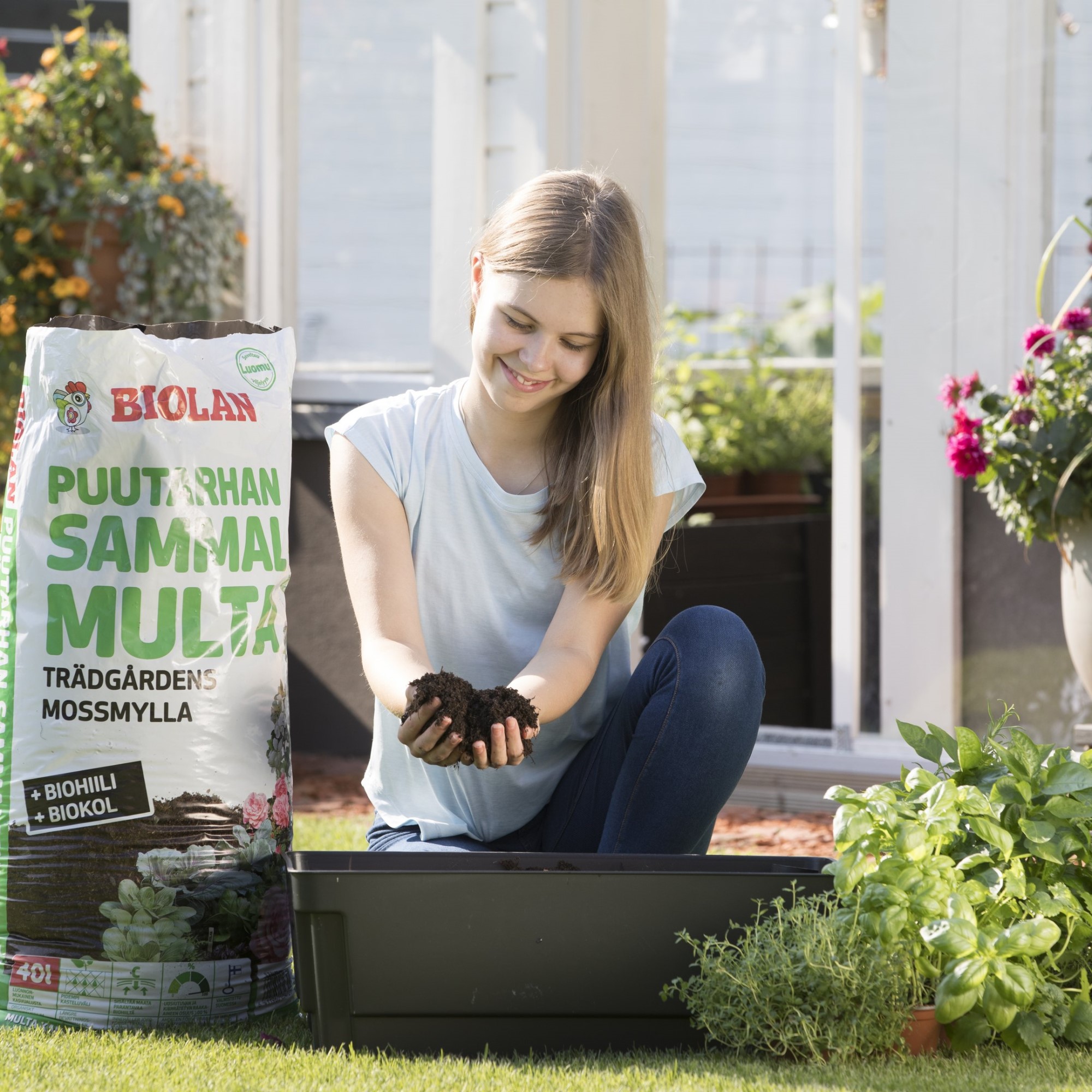 Odlingslåda Biolan med Underbevattning & Livsmedelklassad PP-plast, Självbevattnande