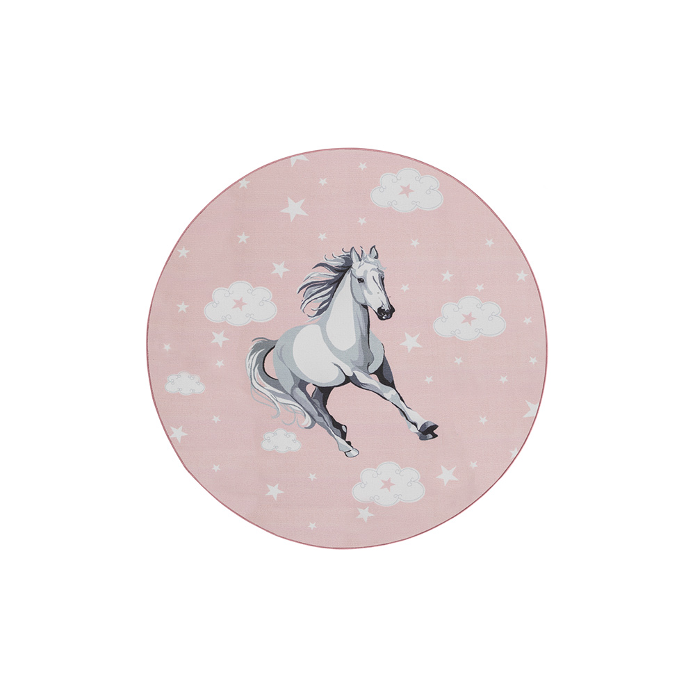 Barnmatta KM Carpets Play Häst Rund