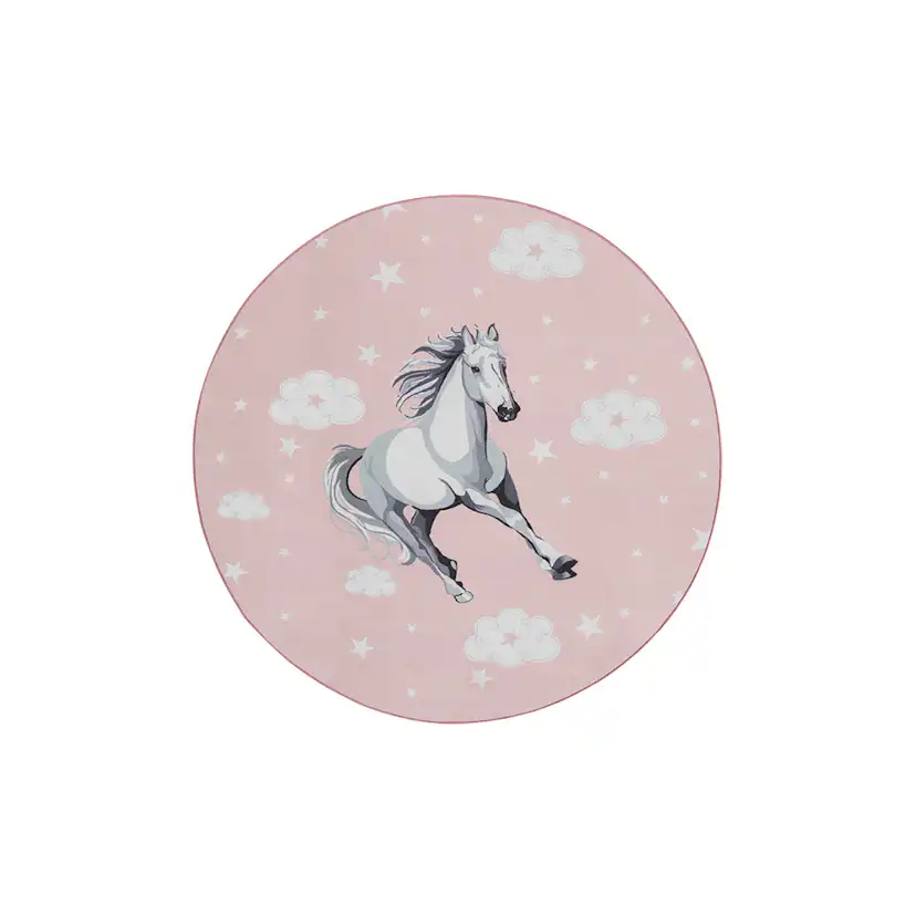 Barnmatta KM Carpets Play Häst Rund