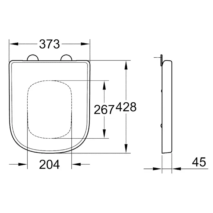 Vägghängd Toalettstol Grohe Euro Ceramic 39206 Komplett