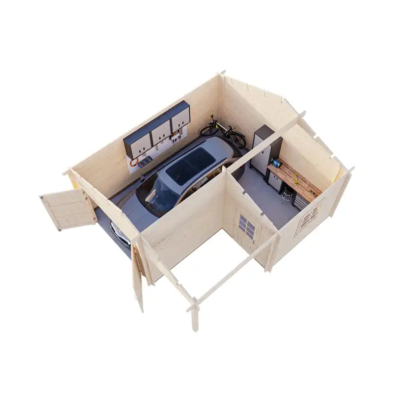 Garage Palmako Roger 21,9 m2 med Slagport