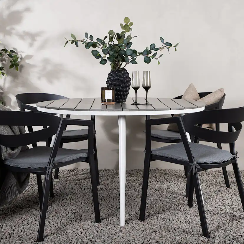 Matgrupp Venture Home Break Ø120 cm Rund Trädgårdsgrupp med 4 Stolar