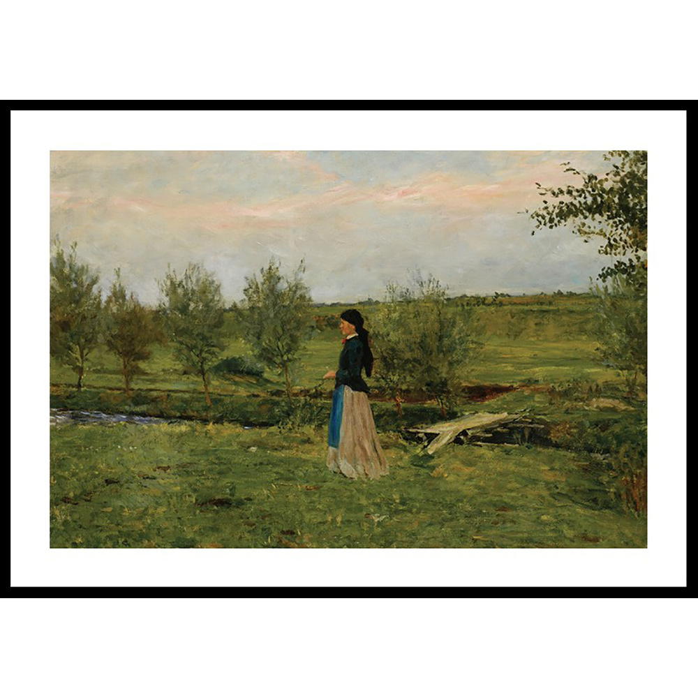 Poster Gallerix Evening At Pipping By Erik Werenskiold