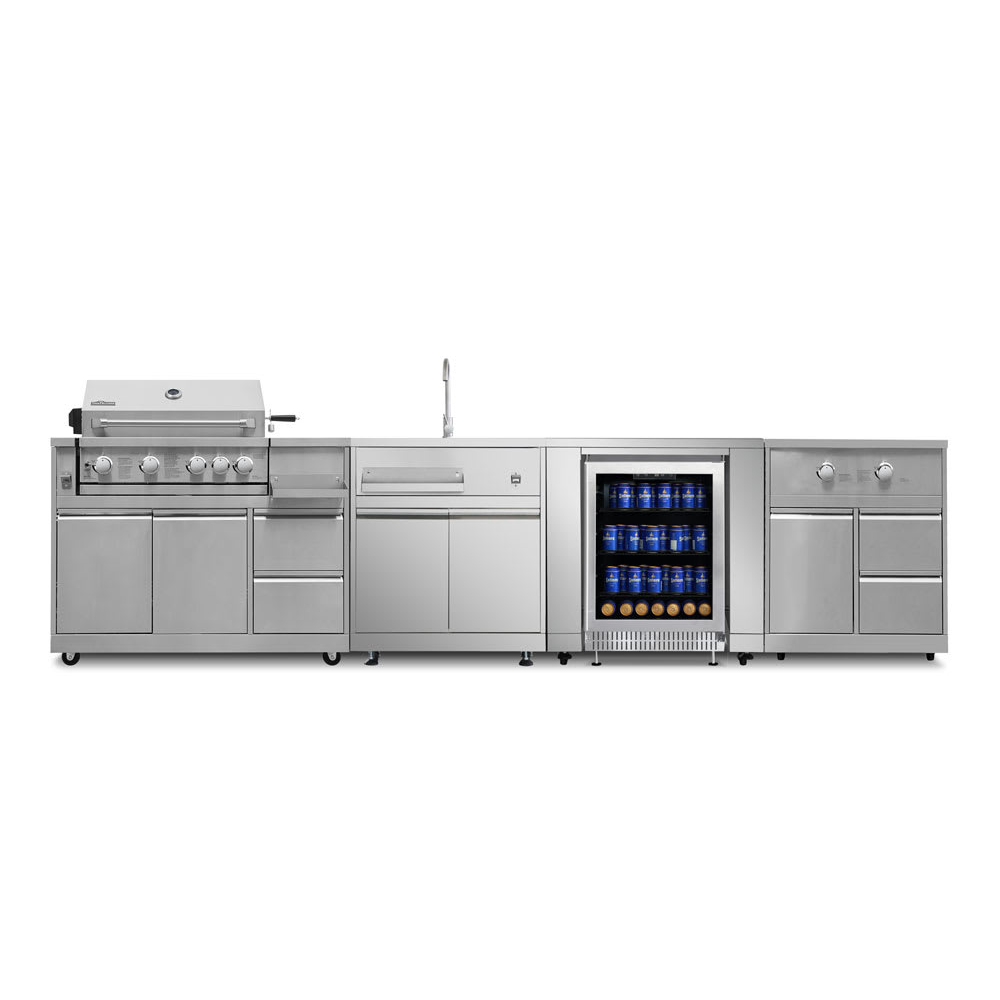 Gasolgrill Myoutdoorkitchen Inox Range med 4 Brännare och Infravärme