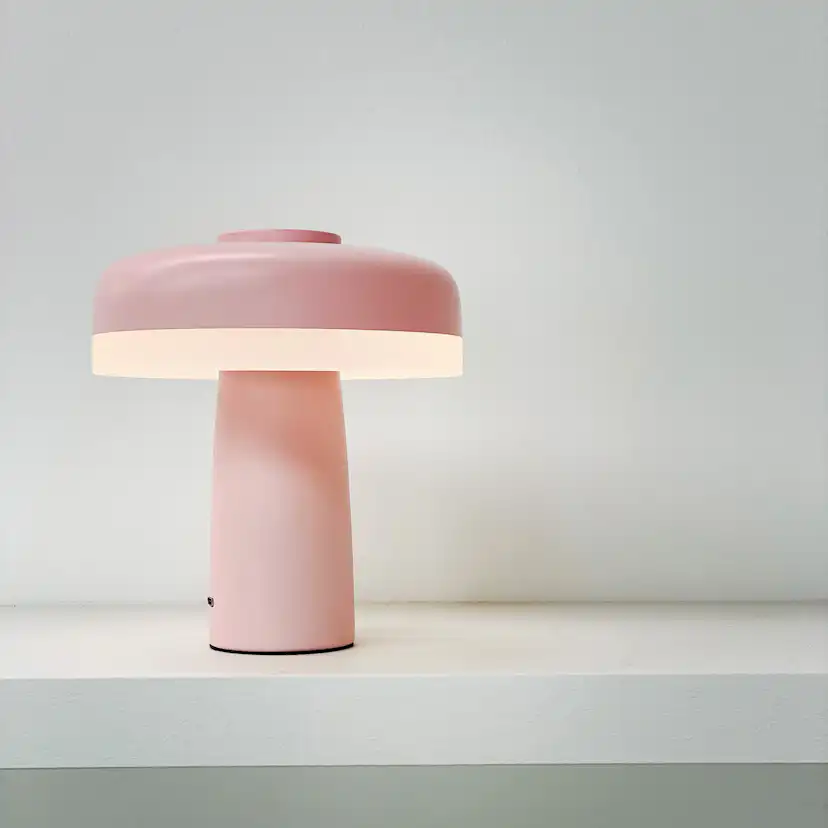 Portabel Bordslampa Dyberg Larsen Porter LED Uppladdningsbar Rosa
