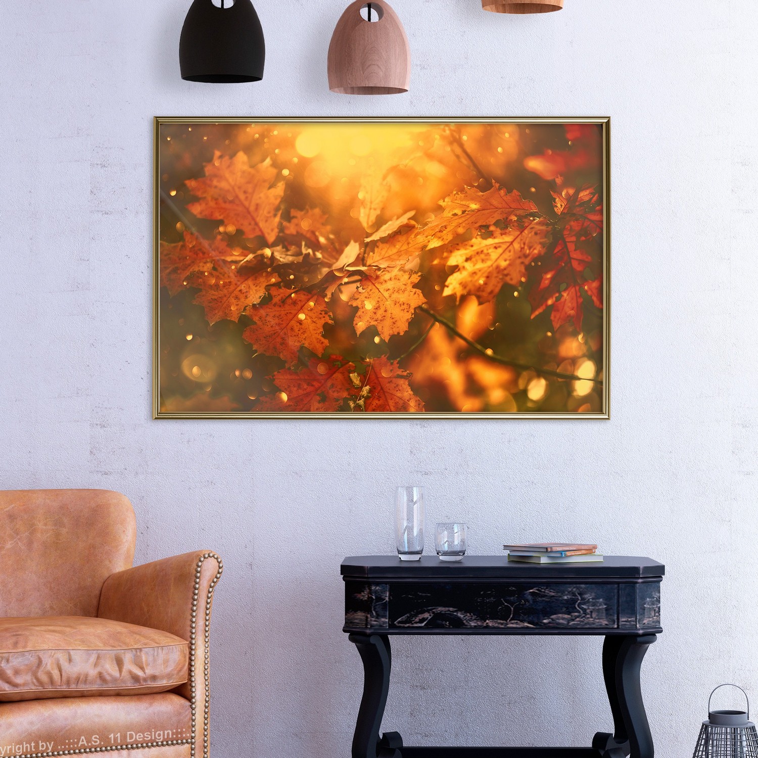 Poster Artgeist Affisch Dancing Leaves