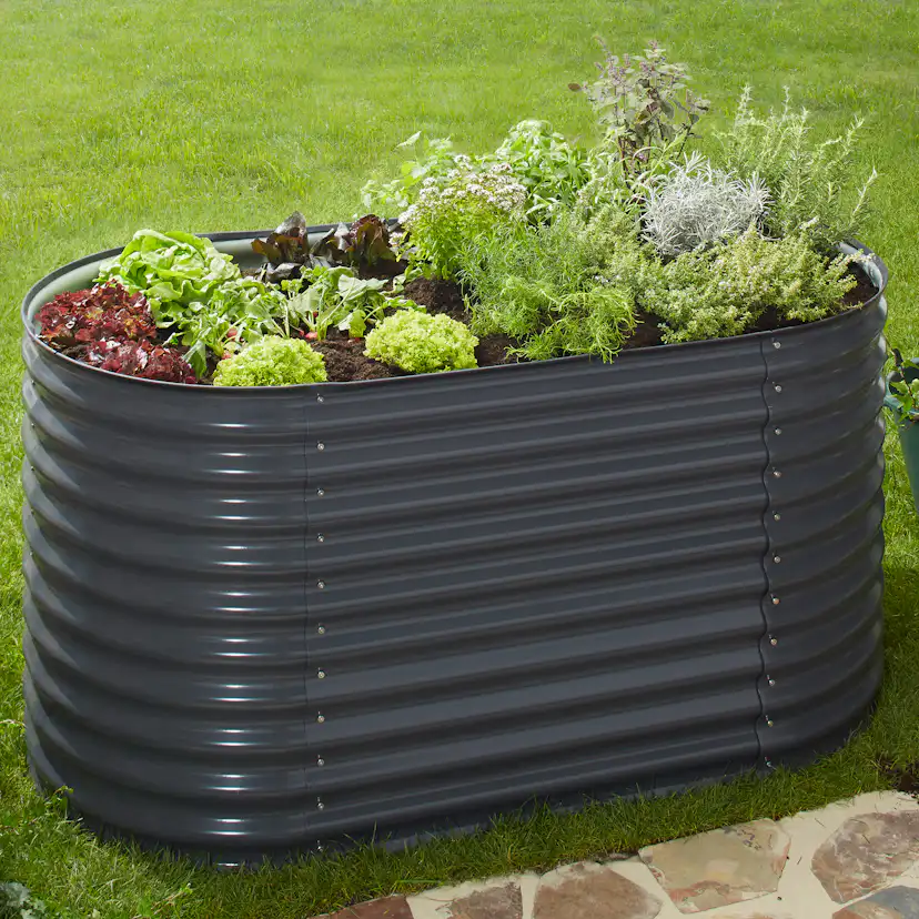Odlingslåda Metalcraft Galvaniserat Stål 160 cm