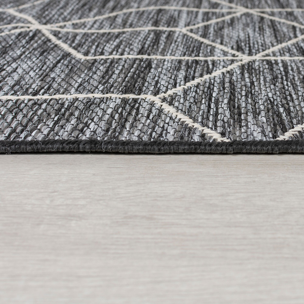 Utomhusmatta Flair Rugs Napoli 120x170 Svart Storlek: 120x170 cm, Färg: Svart