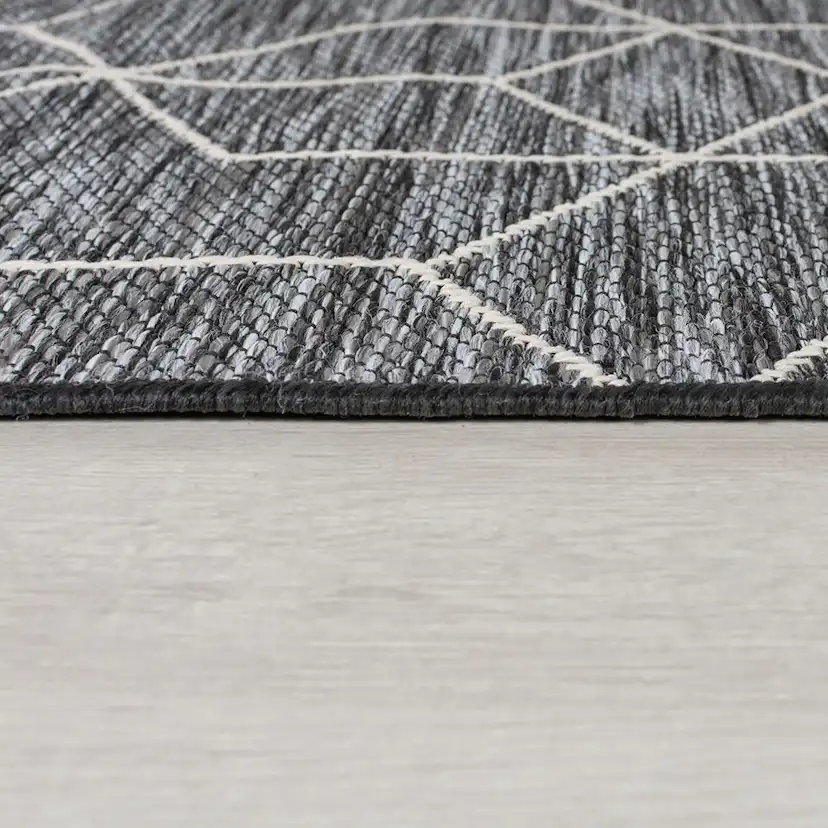 Utomhusmatta Flair Rugs Napoli 120x170 Svart Storlek: 120x170 cm, Färg: Svart