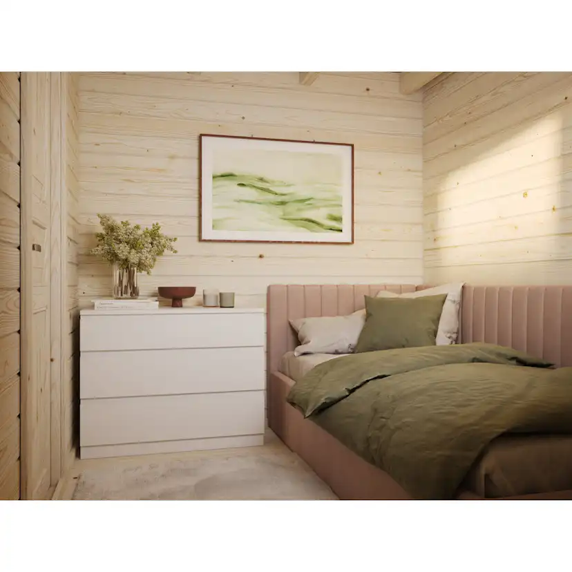 Attefallshus Palmako Sandra 29,9 m² Komplett Stuga med Sadeltak