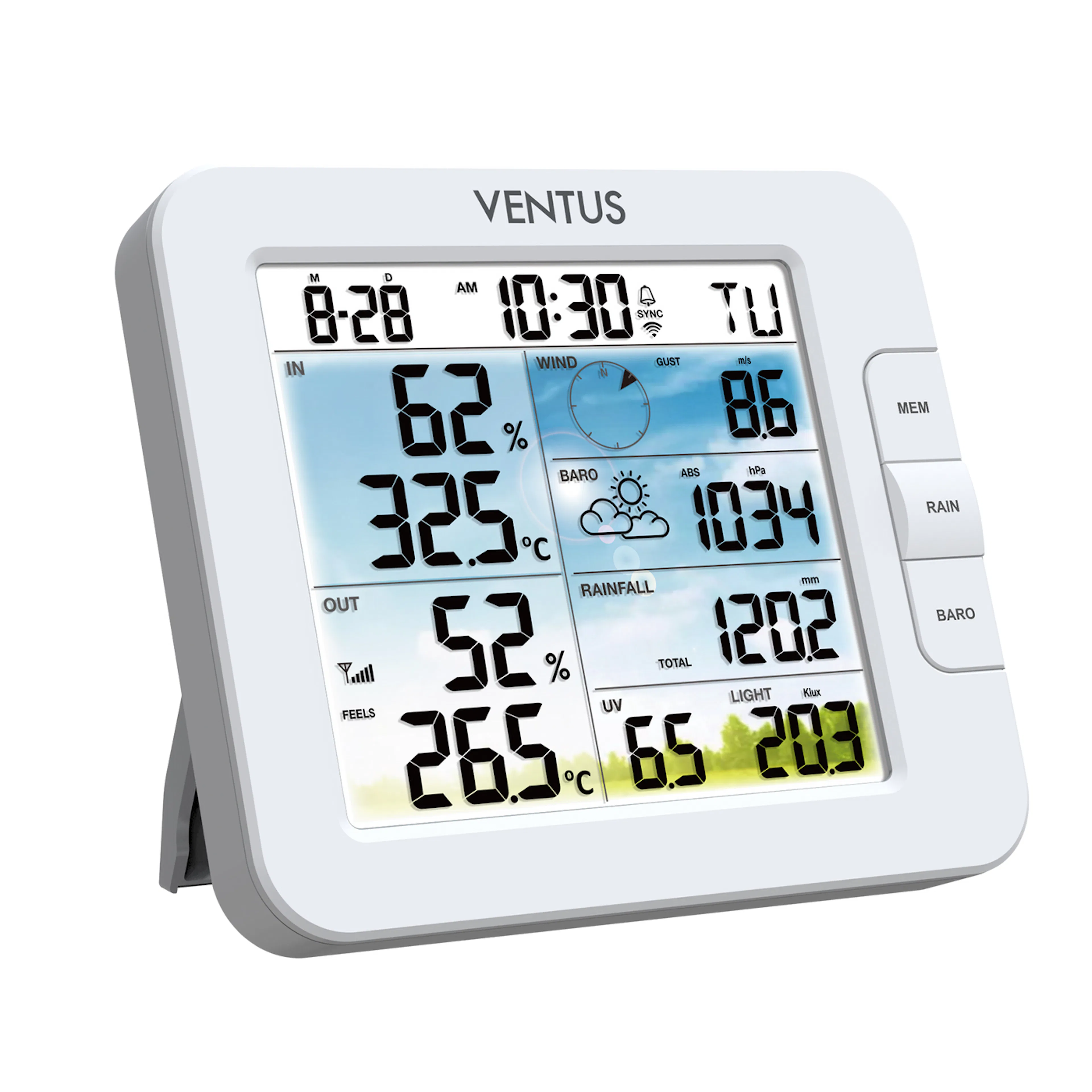 Väderstation Ventus W838 Vind och Regn