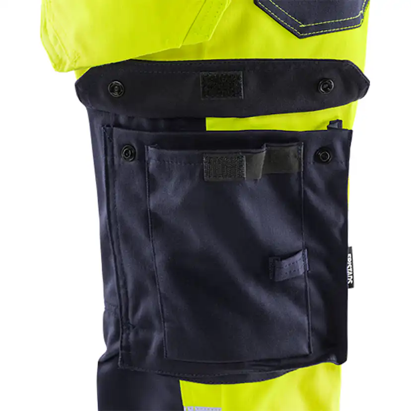 Flamestat hantverkarbyxa stretch 2167 ATHF, klass 2 Storlek: D116, Gul/Marinblå