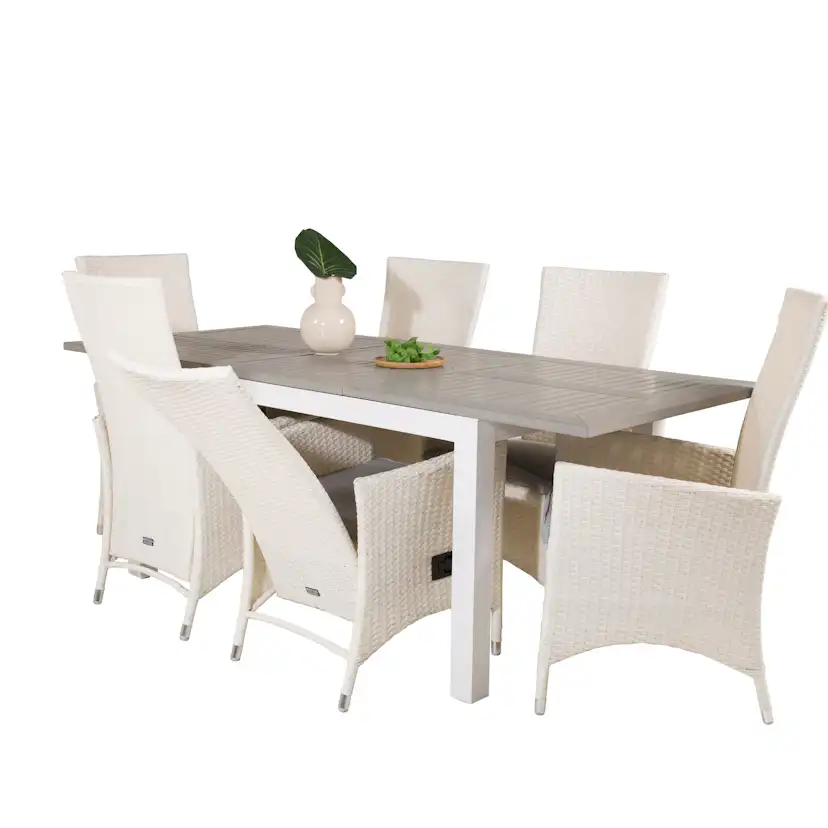 Matgrupp Venture Home Aleyna 152/210 med 6 Pishi Matstolar