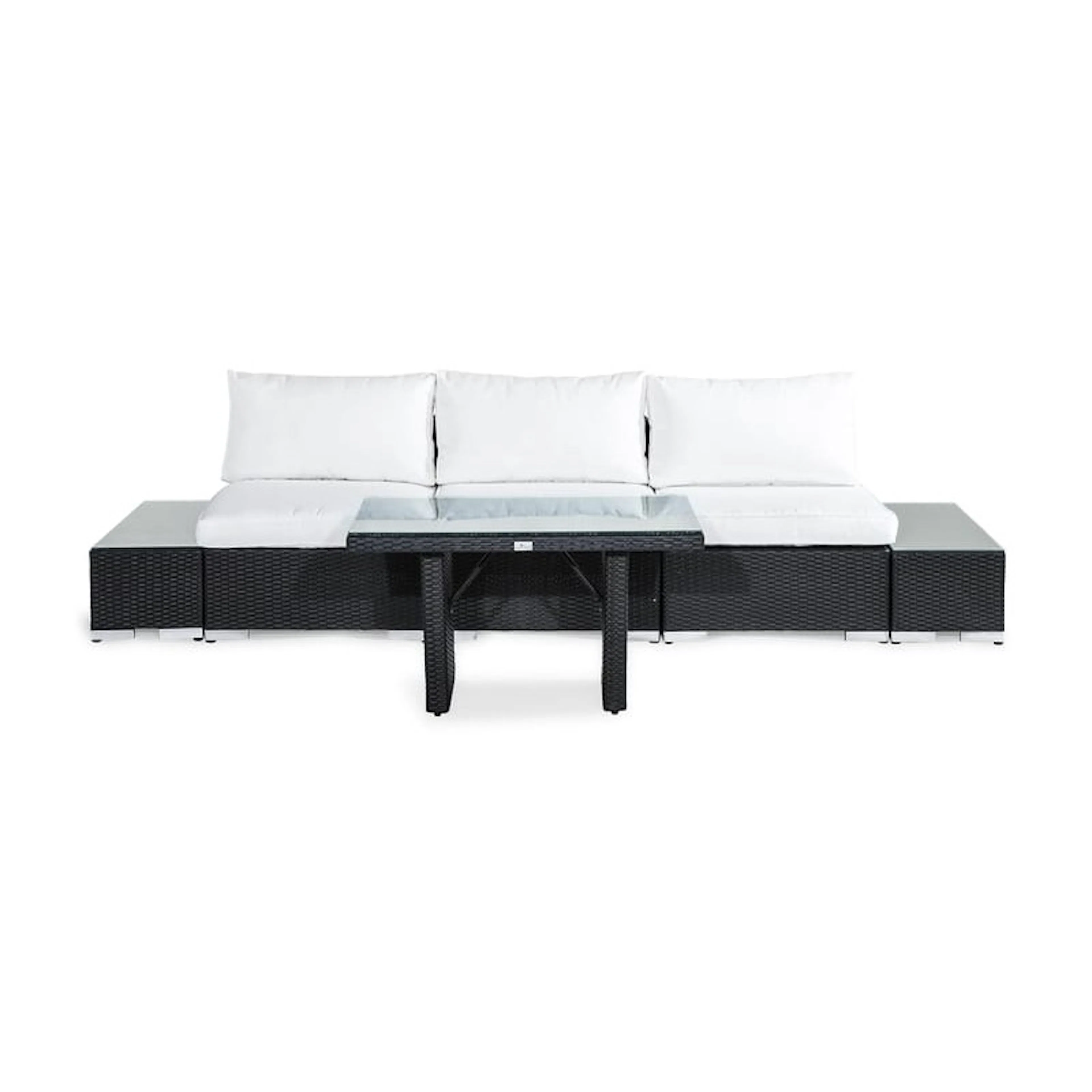 Loungegrupp Comfort Garden Bahamas 3-sits med Avslut och Utebord Utomhus