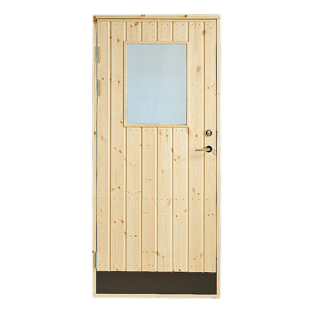 Dörr 18° rak panel glas vänster 9x20 2 gl. Fönst. 42x56cm 90x200, Vänster